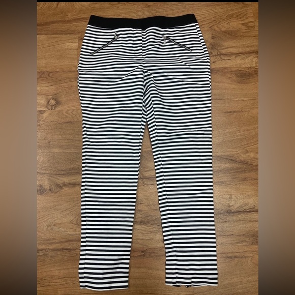 Chico's Pants - Chicos Black label stripped pants.  Size 0.5